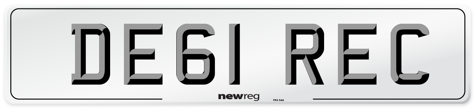 DE61 REC Number Plate from New Reg